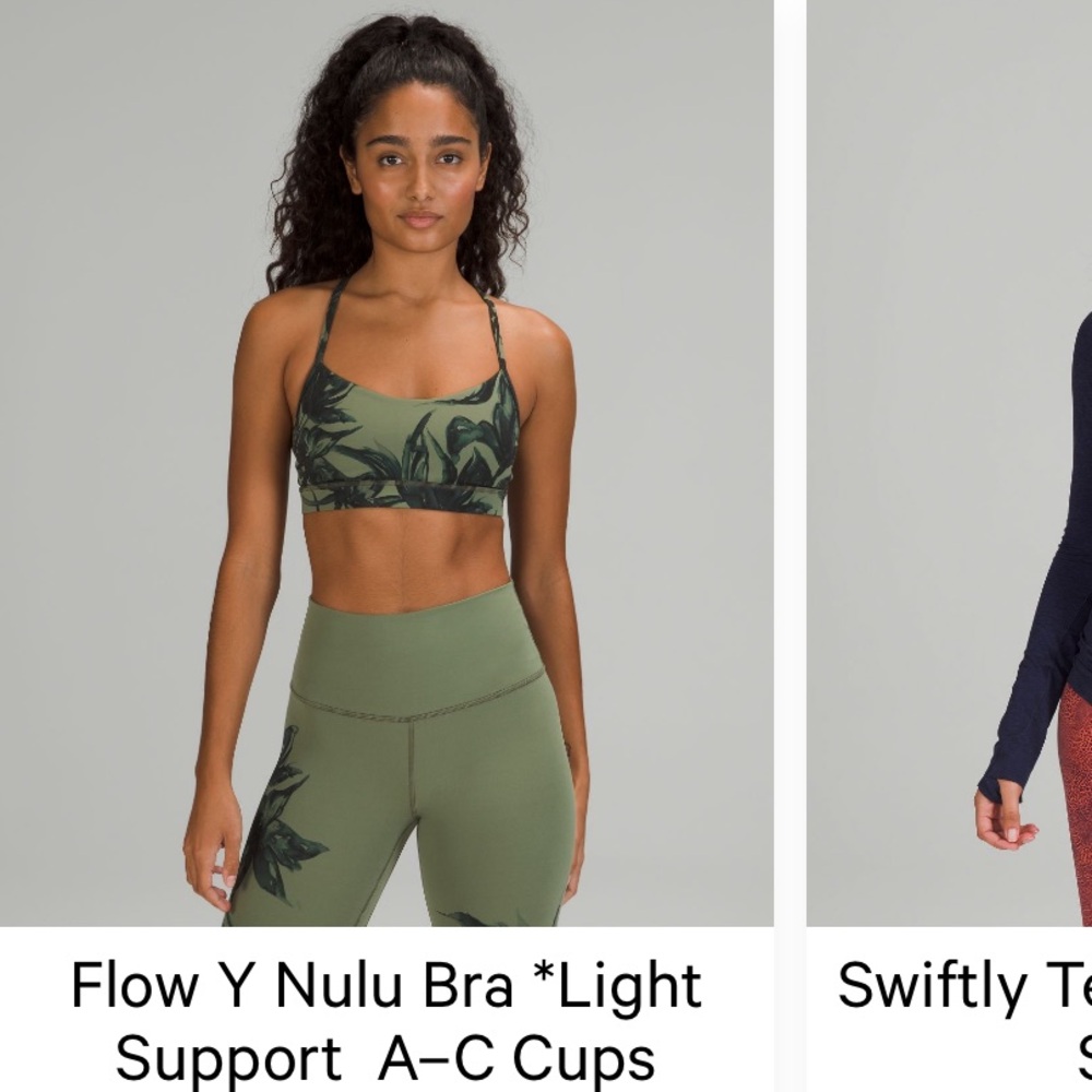 Flow Y Bra Nulu Size 8 Botanical Bloom Green